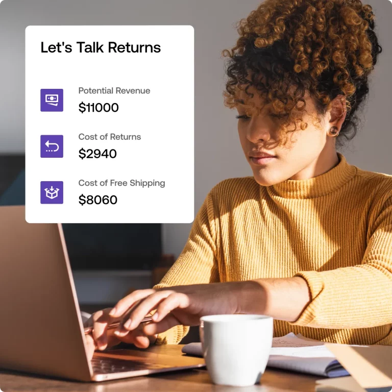 Free shipping returns calculator